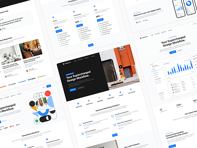 Landing Pages - Lookscout Design System design design system figma landing page layout lookscout modern saas ui webpage website