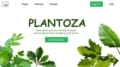 Website For Buying plants plats ui ux website