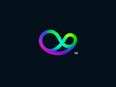 Flow logo abstract brand concept conectivity fading indentity infinity lines logo mark multicolor shape