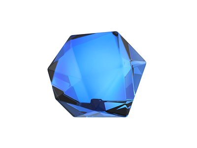 Animated crystal shape 3d abstract animation blender blue branding clean crystal design elegant endless futuristic gem gemstone glass loop minimal render shape technology