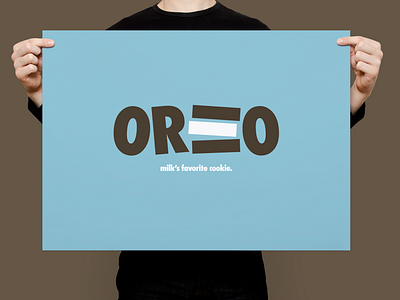 Oreo | Typographical Poster cookie font graphics illustration poster sans serif shapes simple text typography
