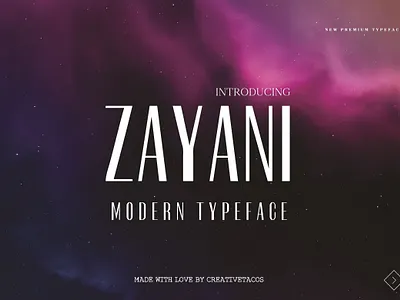 Zayani Display Typeface hacker font metro font modern font modern sans premium font premium typeface sans serif font