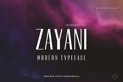 Zayani Display Typeface hacker font metro font modern font modern sans premium font premium typeface sans serif font