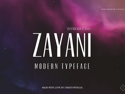 Zayani Display Typeface hacker font metro font modern font modern sans premium font premium typeface sans serif font