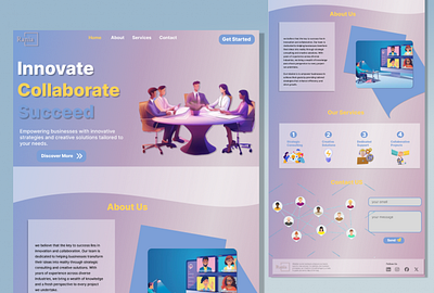 Creative Consulting Agency Landing page agency animation app branding design graphic design illustration landing logo page typography ui ux vector