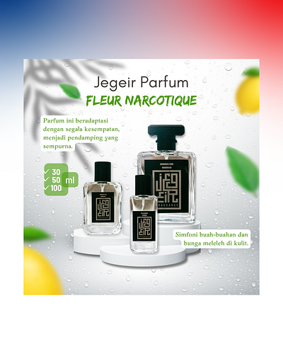 Social media design Fleur Narcotique | Jegeir Parfum branding graphic design ui