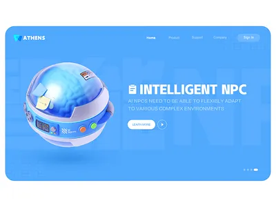Intelligent NPC-智能NPC 3d brain b端 c4d design graphic design illustration illustrations intelligence oc originality robot ui 原创 大脑 智能 机器人 科技