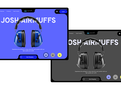 Josh Earmuffs Hero Section animation design hero section landing page ui uiux web design