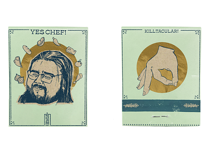 Yes Chef! Matchbook branding design graphic design illustration illustrator photoshop