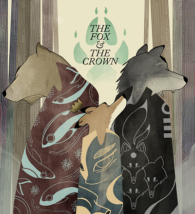 The Fox & The Crown book cover design graphic design illustration illustrator narrative illustration storytelling