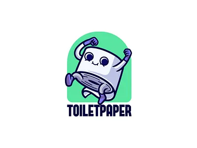 Toilet paper mascot logo deisg adorable mascot branding cartoon logo cartoon mascot character design cute character cute mascot illustration logo design mascot logo paper logo paper mascot playful toilet logo toilet mascot toilet paper toilet paper mascot vector