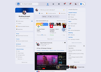 LinkedIn Redesign 2024 2024 redesign branding linkedin linkedin 2024 linkedin redesign popular product design redesign trending ui ui design ui ux ux design