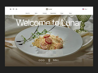 Lunar - Italian Restaurant Landing Page awards book booking cake chef cook cooking dine in dish dishes food forbes italian food landing page michelin order restaurant star take out web design
