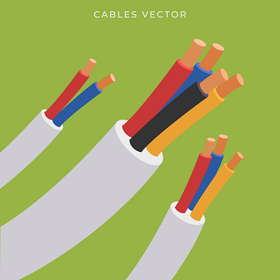 Cables Vector: Electrical Accessories. design electricty electro graphic design illustration vector