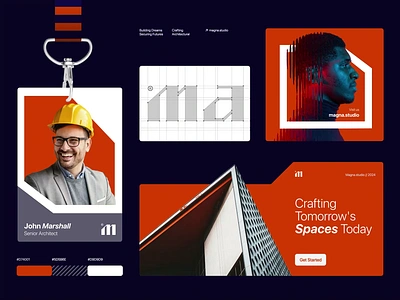 Magna : Architect Studio - Visual identity animation architect brand brand designer brand guidelines branding building creative design design design agency graphic design identity design logo logo design logotype marketing motion graphics social media visual branding visual identity