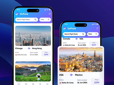 Unfare - Booking App app design responsive design ui ux