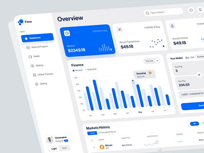 Crypto Exchange Dashboard cryptocurrency dashboard dashboard design dext exchange exchange dashboard staking trading wallet web design