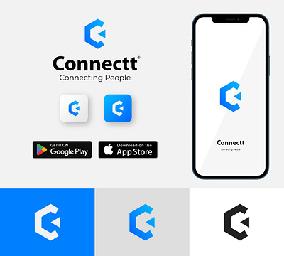 Connectt App Logo app branding design graphic design logo tech