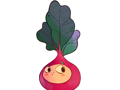 Baby Radish character design concept art illustration