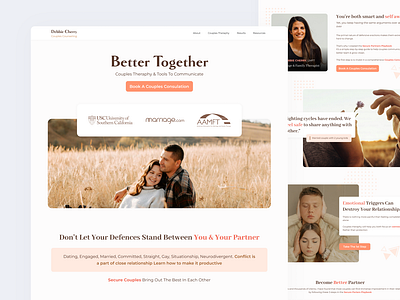 Debbie Cherry - Landing page For Couples Therapist landing page ui website