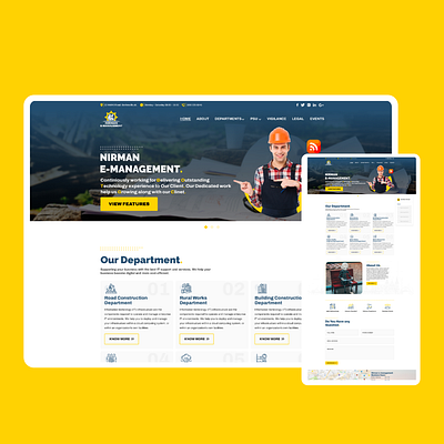 Nirman E- Mangement Website 3d animation branding graphic design motion graphics ui