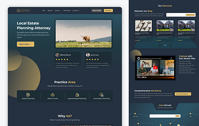 Landing page Cleverly - Estate Planning Law Firm landing page minimalist ui website