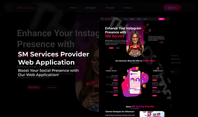 Social Boost - SM Service Provider - Web Application UI branding designs graphic design social media ui ui ux