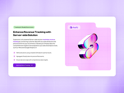 Supersonic AI-Powered Server Tracking 3d 3d design 3d website ai ai assistant ecommerce glass minimal pink purple tracking