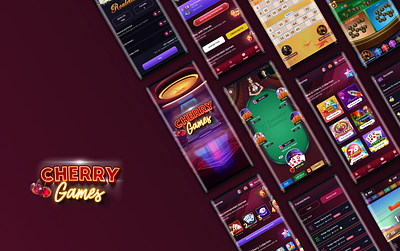 Cherry Games branding card game design entertainment game design illustration ludo poker rummy teenpatti ui