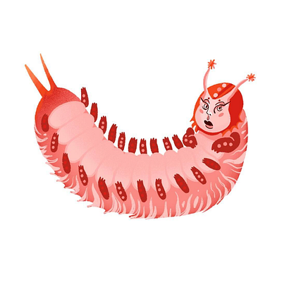 3 Caterpillars 2d art character design concept art illustration