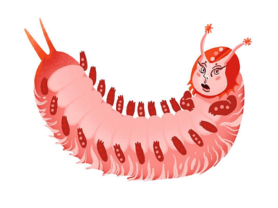 3 Caterpillars 2d art character design concept art illustration
