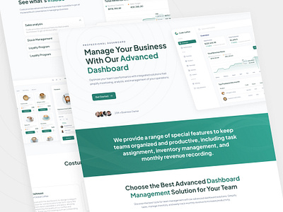 Code - Management Business Landing Page dashboard figma landingpage logo typography ui ui design uilandingpage uiux ux webdesign