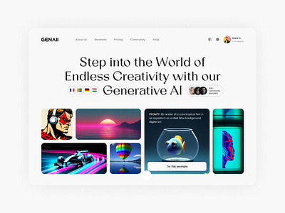 GenAii Website Design ai artificial artificial intelligence graphic design intelligence motions prototyping ui ui ux user experience user interface user testing ux web ui web ux website design