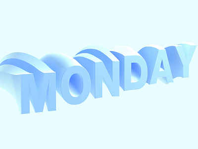 ~ M-O-N-D-A-Y ~ 3d 3dtext animation cd4 graphic design motion graphics