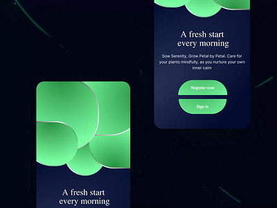 Sign in/Sign up - iOS Mobile App animation app credential design graphic design ios login login page mobileapp motion motion graphics motiondesign plant register signin signup ui ui design ux welcome page