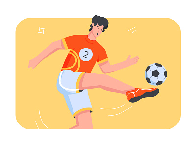 Soccer Illustrations athlete character design flat football futbol game illustration illustrator kick match play player soccer soccer ball soccer illustrations sports ui vector world cup