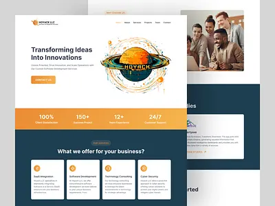 Hoyack - Software Agency Landing Page Website landingpage software agency web design