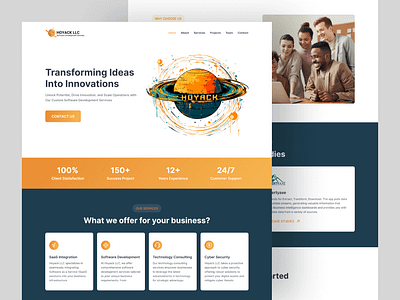 Hoyack - Software Agency Landing Page Website landingpage software agency web design