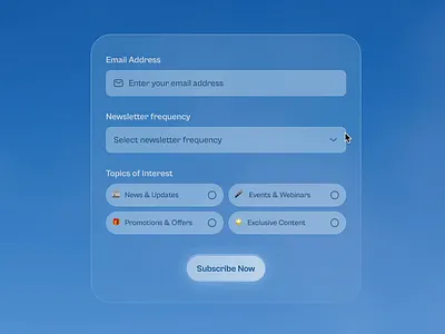 Newsletter interaction design design ui webdesign