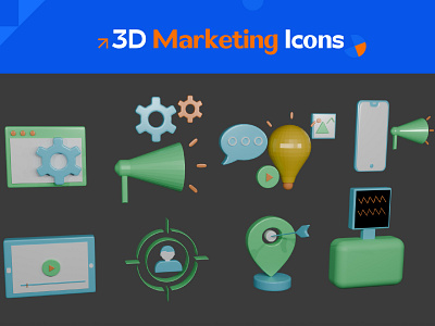 3D Marketing Icons 3d design 3d graphics 3d marketing icons advertising icons app icons branding icons business icons creative icons digital marketing graphic design icon set iconography marketing icons professional icons promotional icons ui design user interface vibrant icons visual design web design
