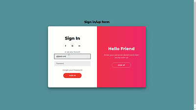 Login Page Pop - Up animation graphic design ui