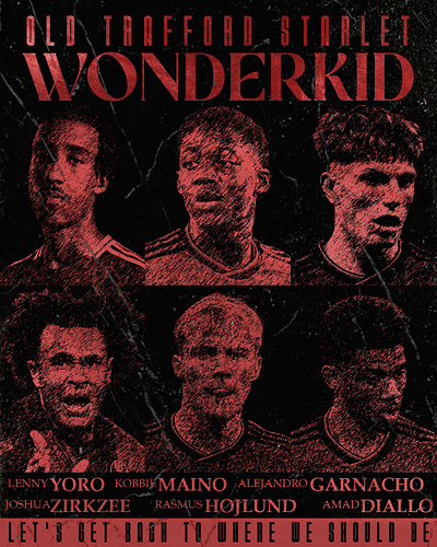 Poster Wonderkid Manchester United design football graphic design indonesia manchesterunited photoshop posterfootball