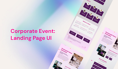 Corporate Event : Landing Page corporate event corporate event web design corporate landing page corporate ui corporate web design corporate ux event landing page event page event ui event ux landing page