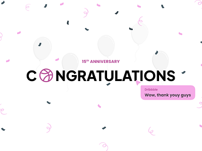 Dribbble 15th Anniversary clean dribbble anniversary dribbble community graphic design illustration saas ui vector