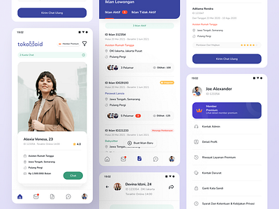 Tokomaid - Worker Recruitment App - Mobile Design 3d animation app branding custom app graphic design logo mobile app mobile design motion graphics ui ux worker recruitment