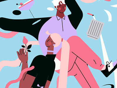 小园素作品 | 饮品包装插画设计 design flat illustration vector