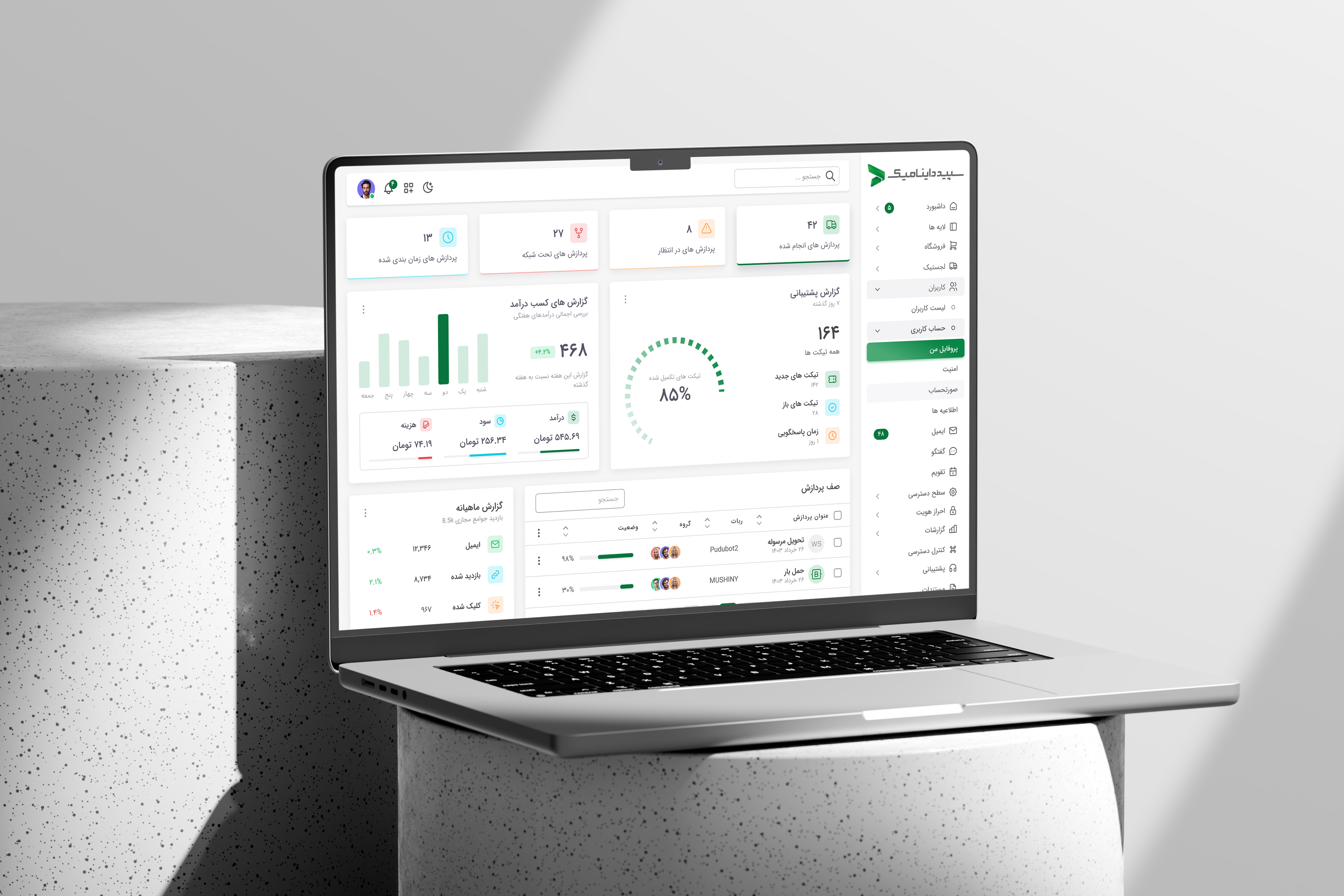 Financial dashboard graphic design logo ui