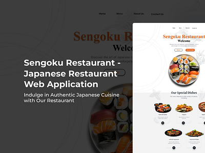 Sengoku - Japanese Restaurant - Web Application UI 3d branding designing figma graphic design logo restaurant ui ui ux
