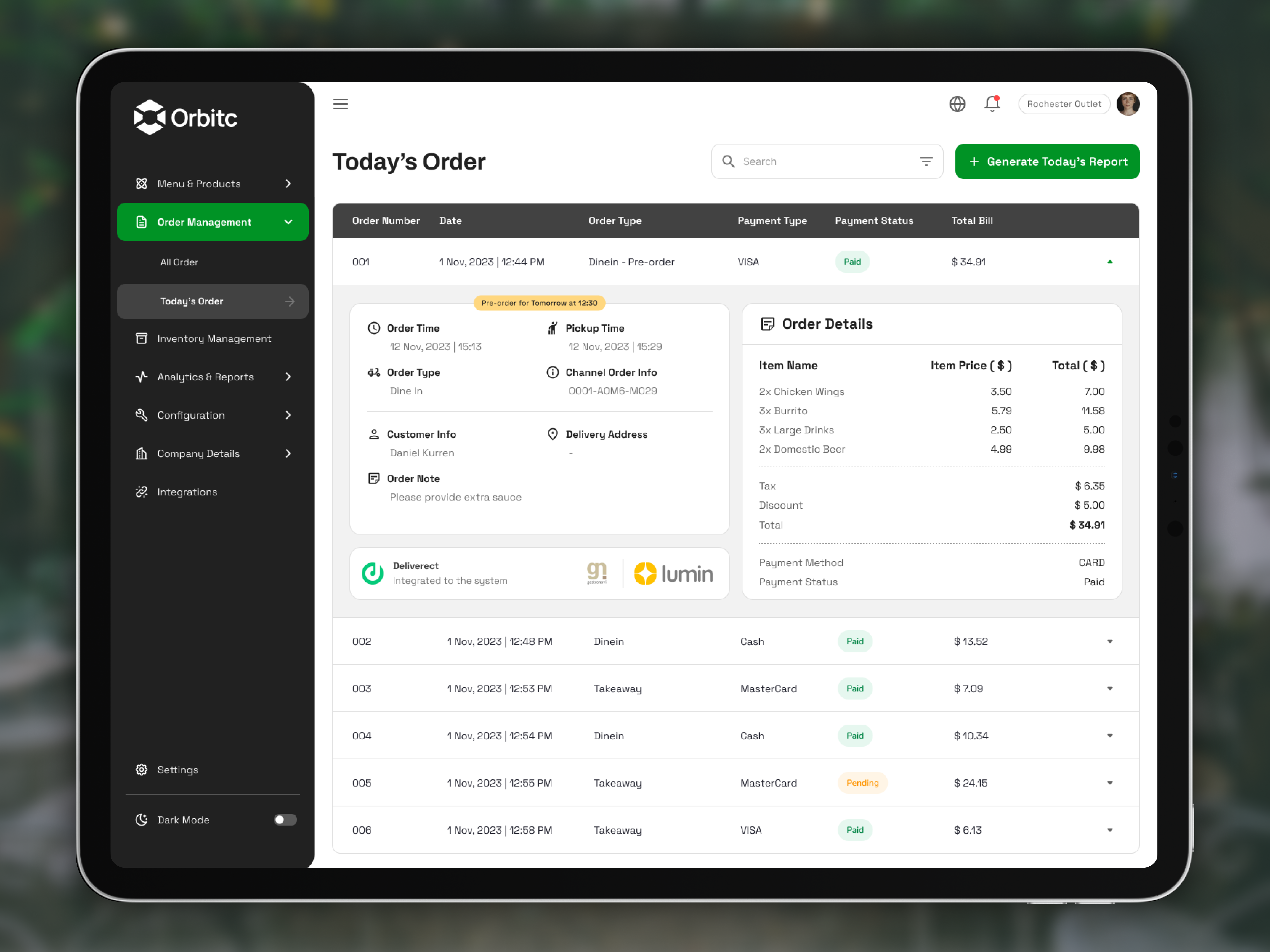 Restaurant Order Management digitalordering food business foodservice foodtech inventorymanagement order details order management orderprocessing ordertracking pos restaurant restaurant management restaurantapp restaurantmanagement restaurantoperations restaurantsoftware restaurantsolutions restauranttech saas
