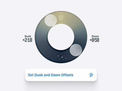 Kuna-SE dusk and dawn offsets concept day icons night pictogram product product design range select settings skeumorphism slider stars sun ui ux